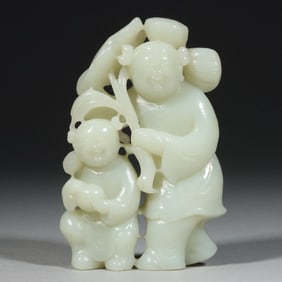 A Exquisite Hetian Jade Human Figure Carving