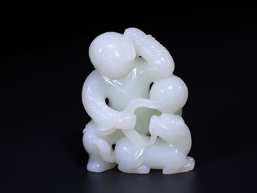 A Exquisite Hetian Jade Figures Ornament