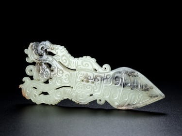 A Exquisite Hotan Jade Human-Shaped Ornament