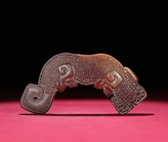A Exquisite Hetian Jade Tiger-Shaped Ornament