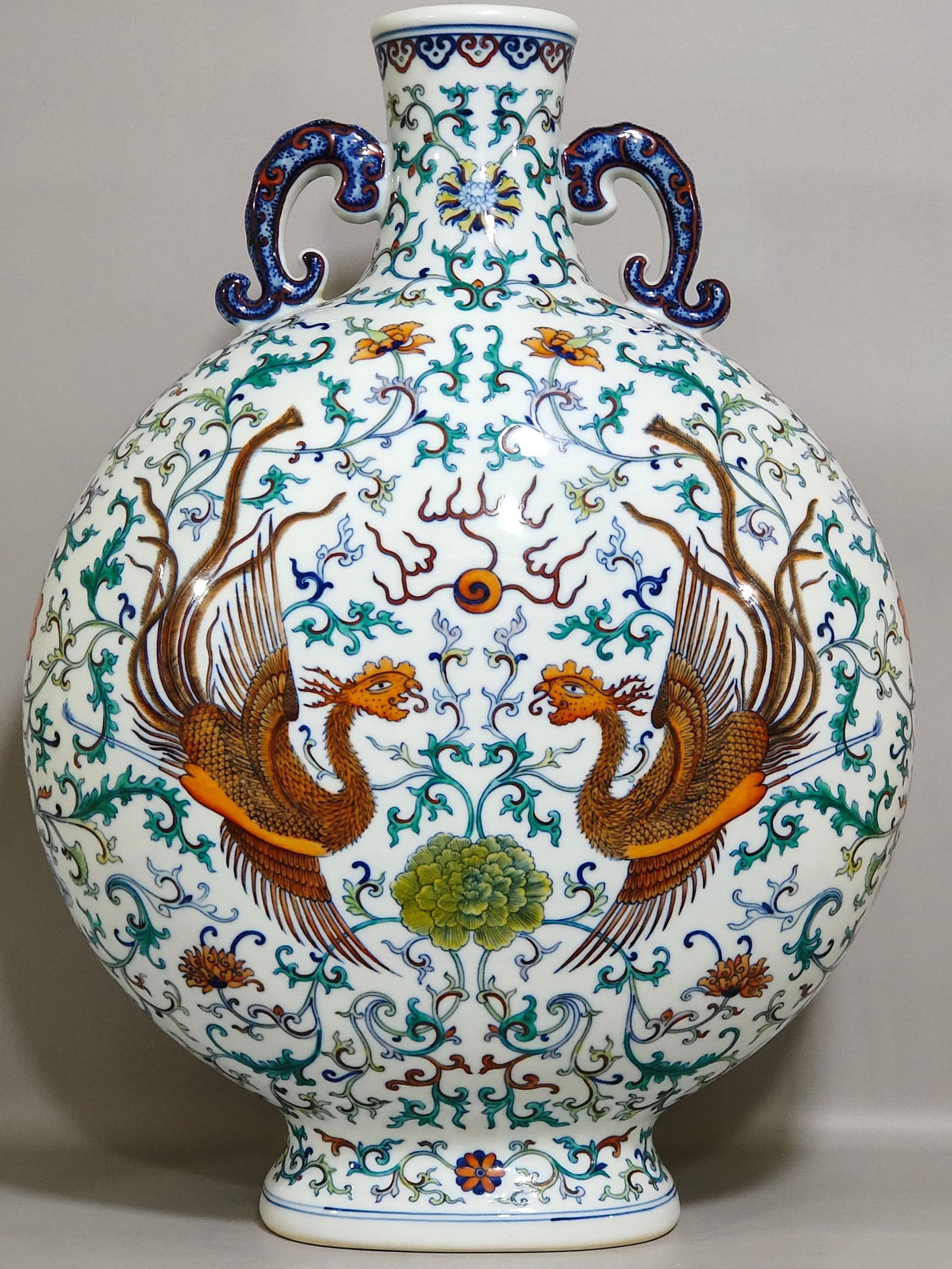 Duocai Lotus Phoenix Pattern Vase - 3