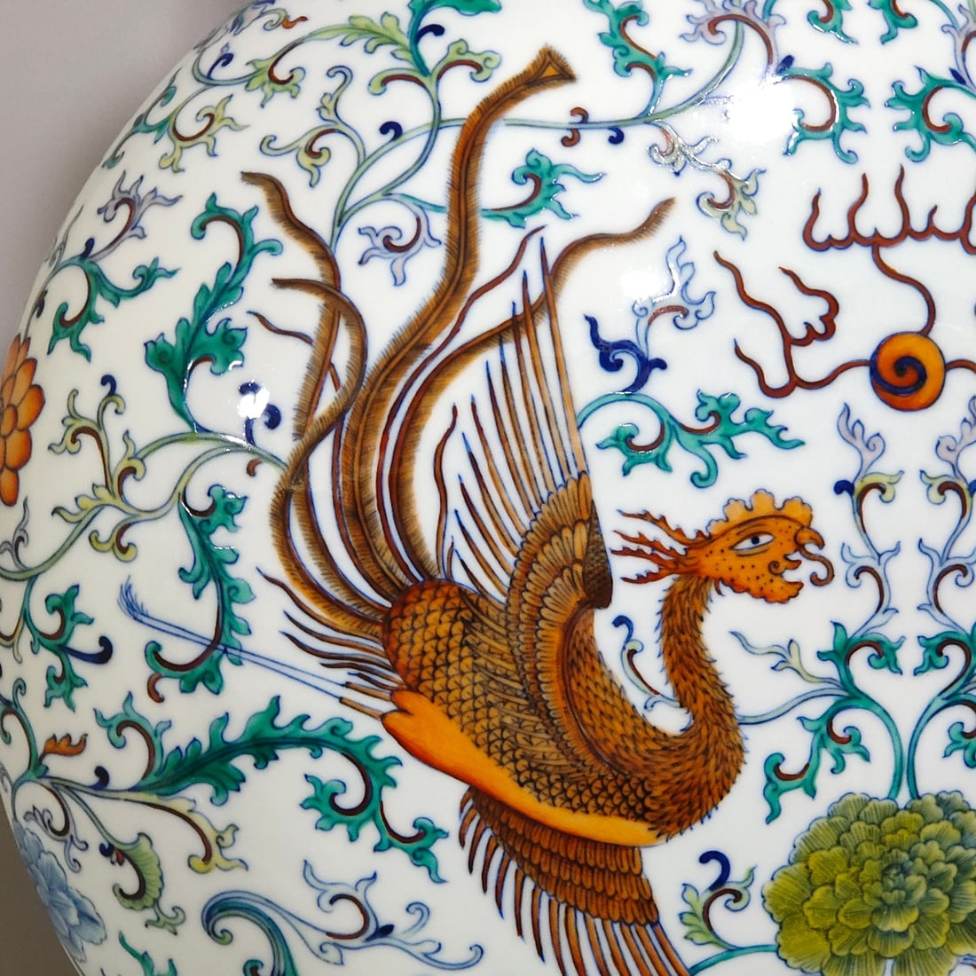 Duocai Lotus Phoenix Pattern Vase - 4