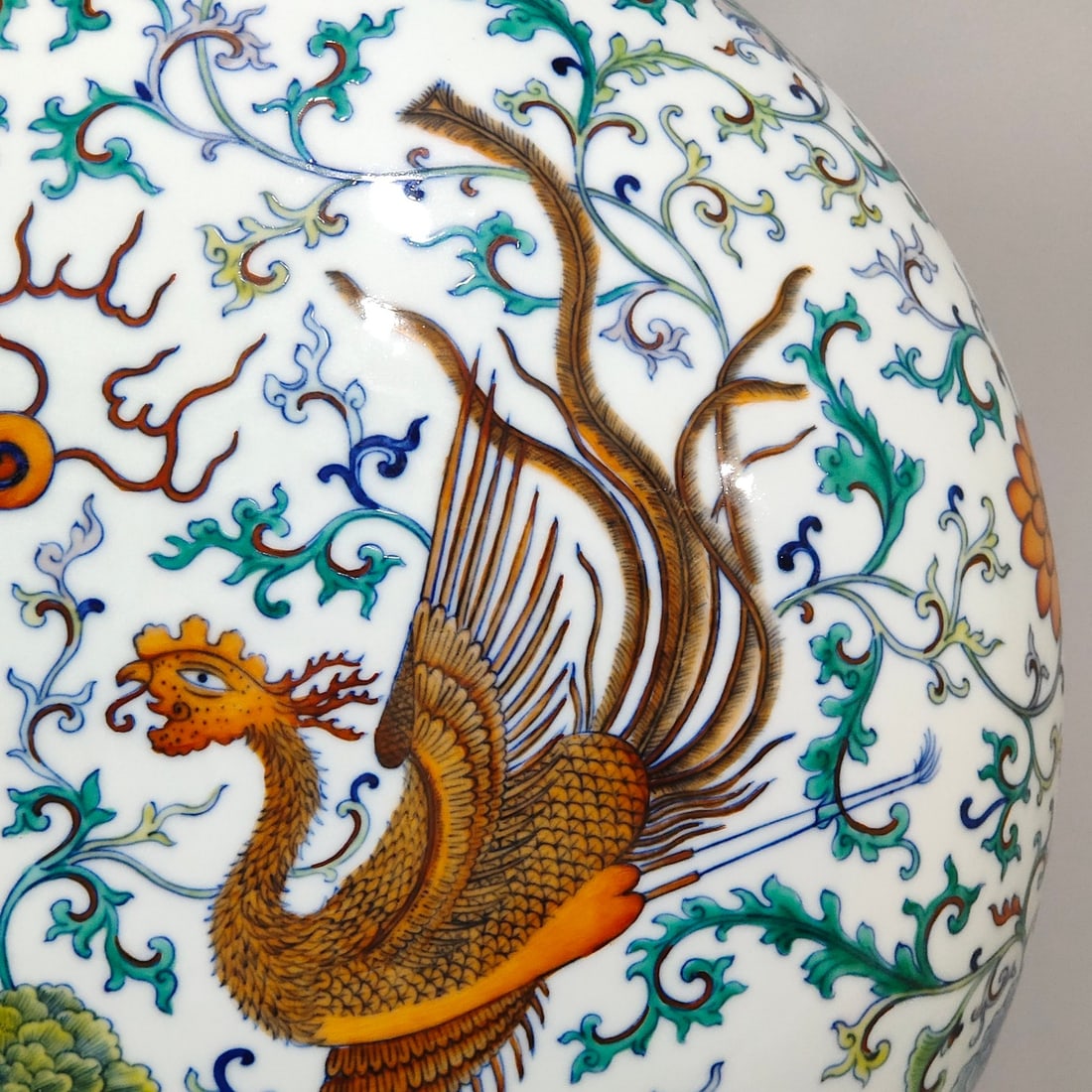 Duocai Lotus Phoenix Pattern Vase - 6