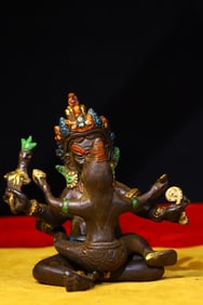 A Exquisite Bronze Chiseled Buddha Statue Ornament