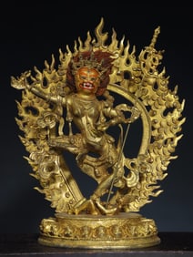 A Exquisite Gilt Bronze Vajra Buddha Statue