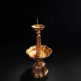 A Exquisite Coppery High-relief Carved Flower Stand