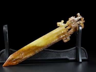 A Exquisite Hotan Jade Sword