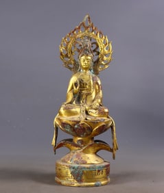 A Exquisite Gilt Bronze Buddha Statue