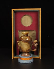 A Exquisite Hetian Jade Dragon-Ears Cup