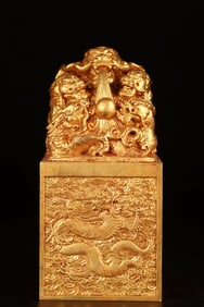 Bronze Gilt Dragon Seal