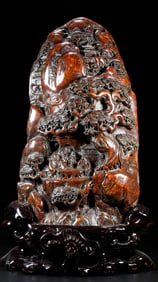 A Exquisite Hotan Jade Landscape Ornament