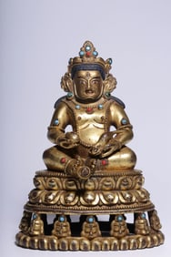 A Solemn Gilt Bronze Statue of Mammon