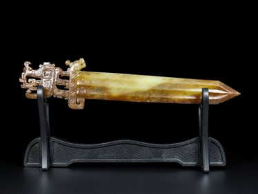 A Exquisite Hotan Jade Sword