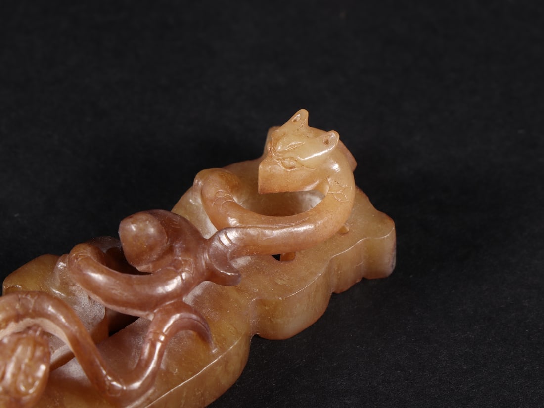 A Exquisite Hetian Jade Dragon Pattern Pendant - 4