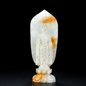 A Exquisite Hotan Jade Buddha Statue Ornament