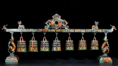 A set of Rare Hetian Jade Chime