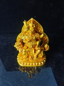 A Exquisite Gilt Bronze Buddha Statue Ornament