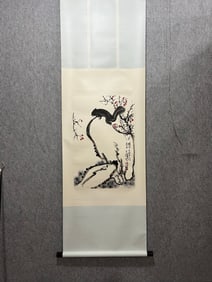 A Chinese Vertical Scroll Ink Squirrel Painting on Paper
