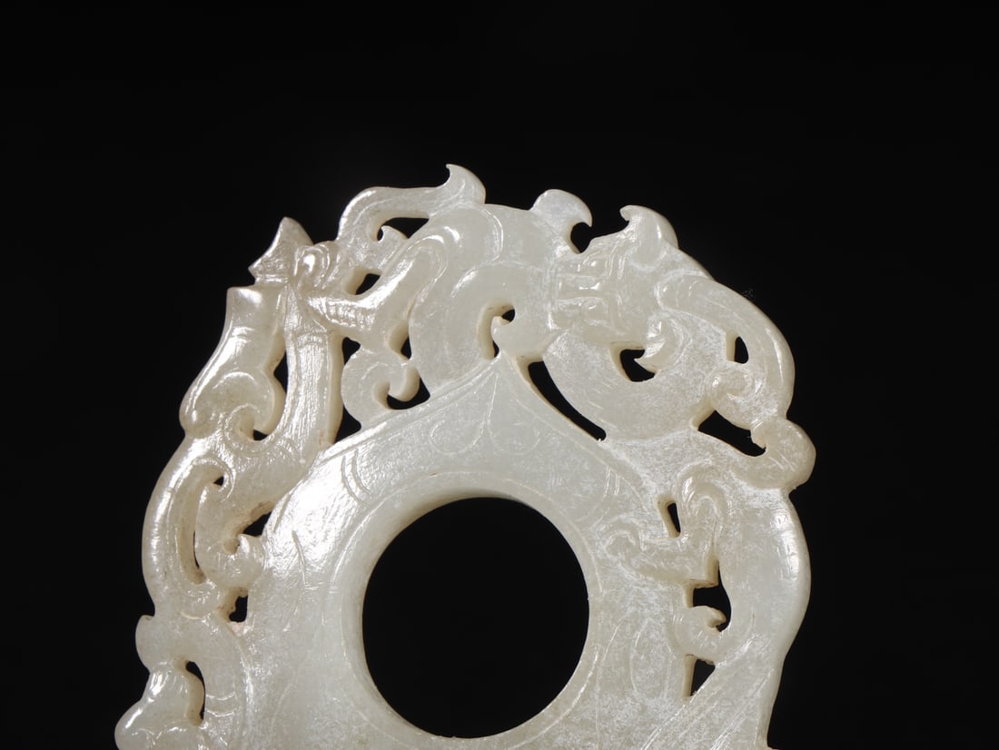 A Exquisite Hetian Jade Dragon Pattern Pendant - 5