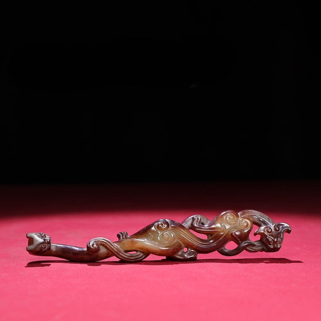 A Exquisite Hetian Jade Dragon and Phoenix-Shaped Ornament (1 of 9)