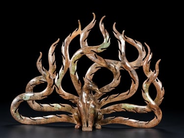 A Exquisite Hotan Jade Fox-Shaped Ornament