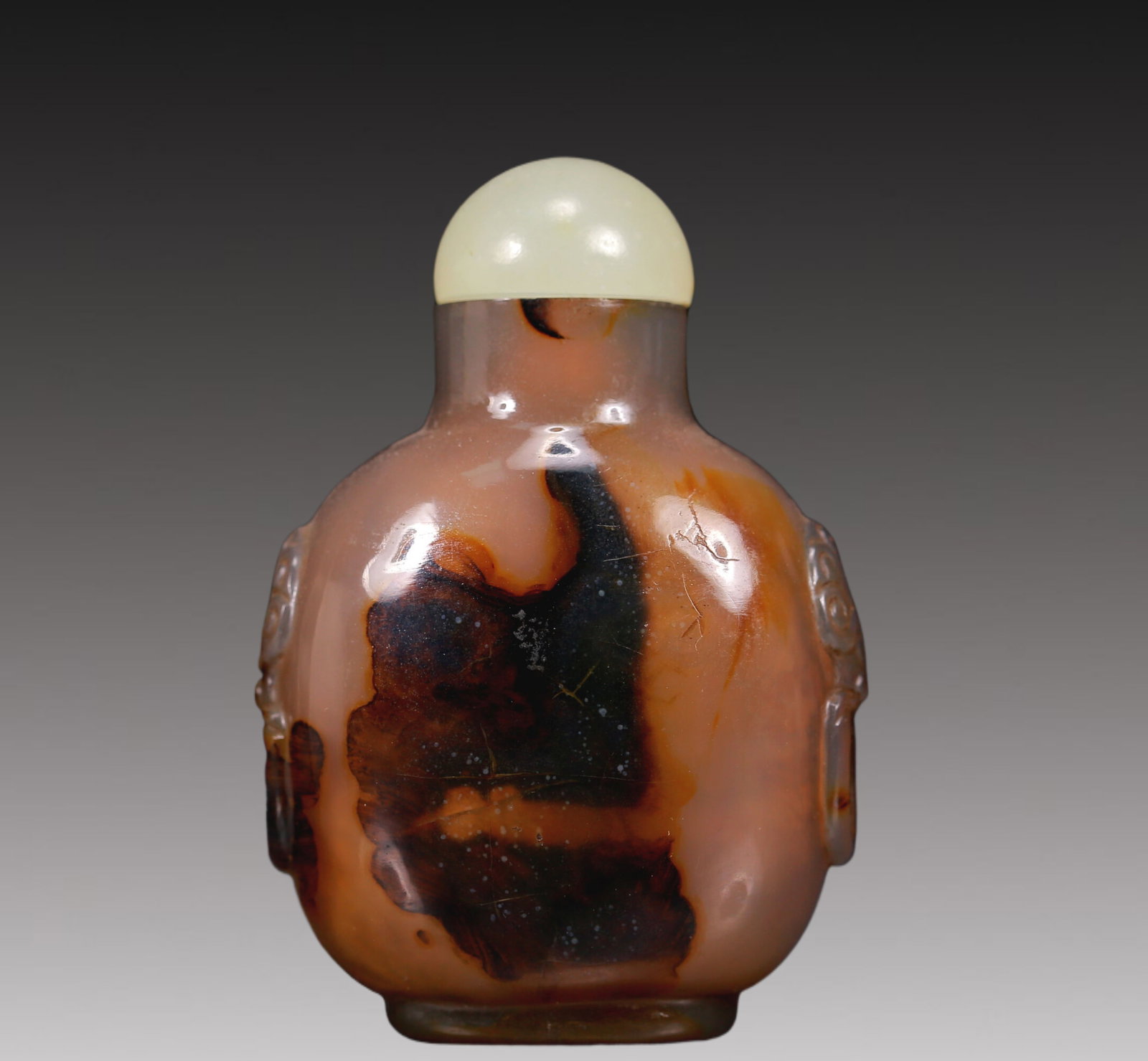 A Precious Agate Beast-Handled Snuff Bottle - 5