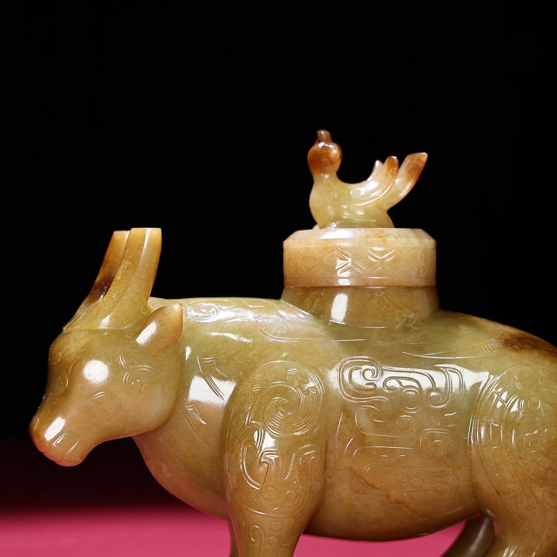 An Exquisite White Jade Buffalo ? Utensil - 2