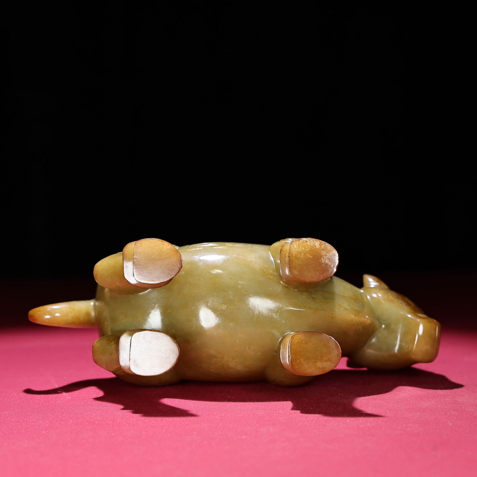 An Exquisite White Jade Buffalo ? Utensil - 7