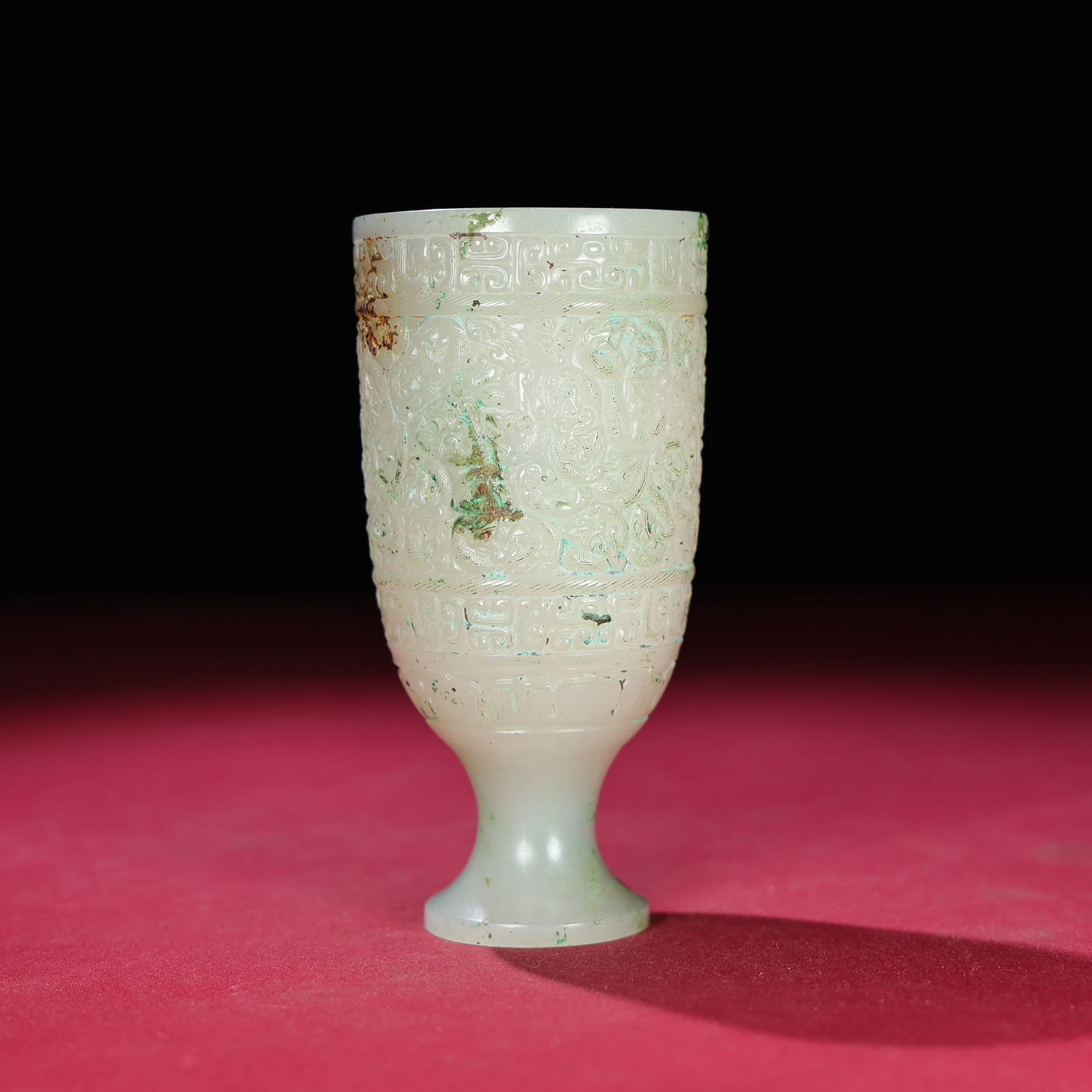 An Exquisite White Jade Ruyi Pattern Cup - 4