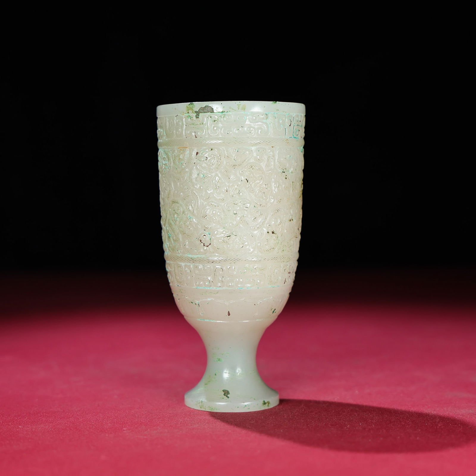 An Exquisite White Jade Ruyi Pattern Cup - 5