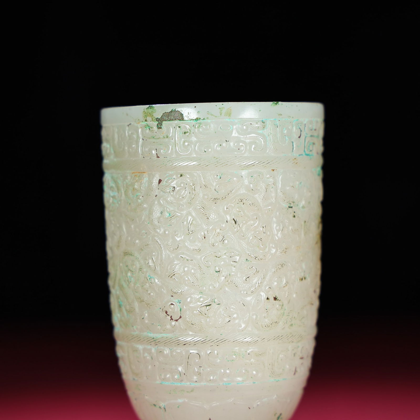 An Exquisite White Jade Ruyi Pattern Cup - 6