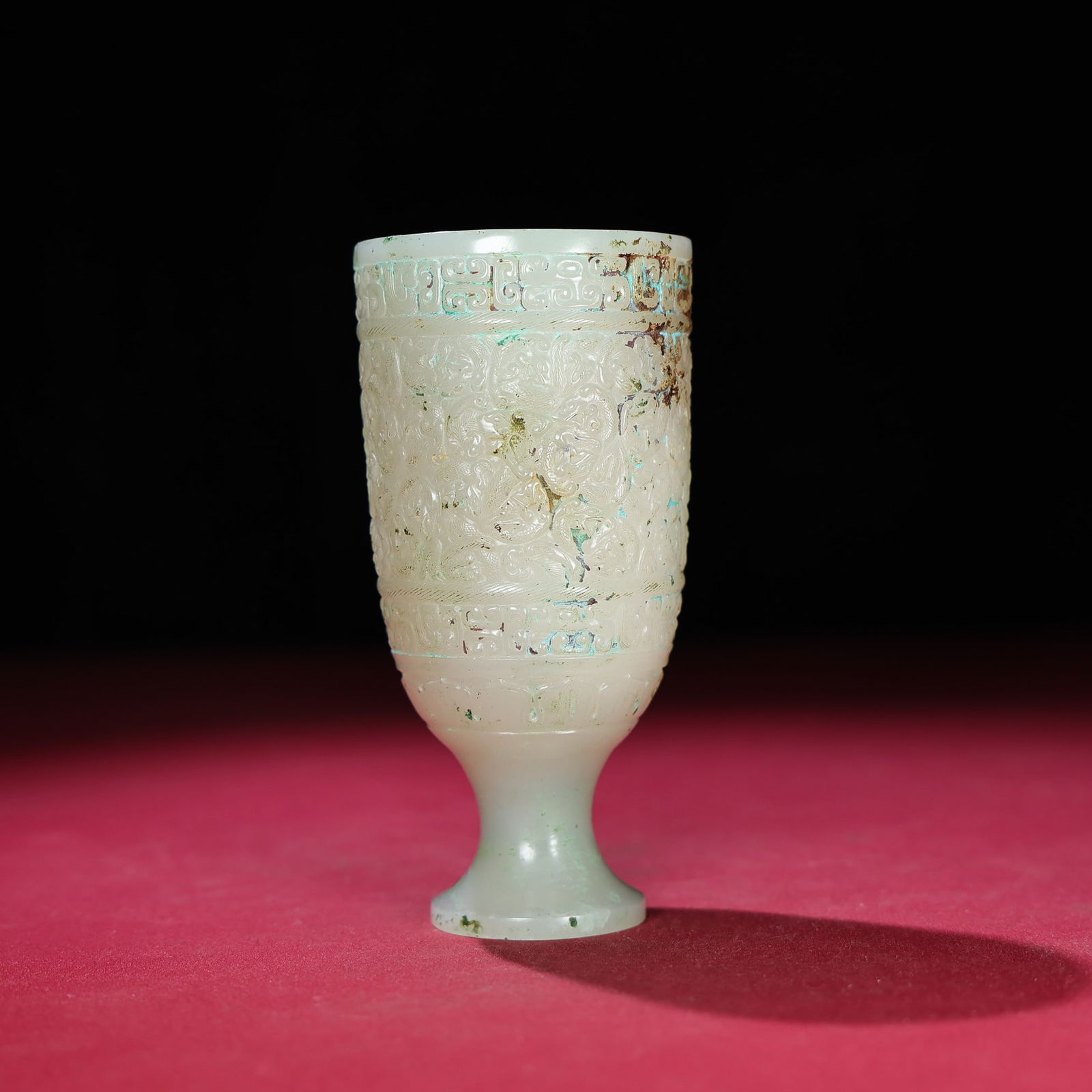 An Exquisite White Jade Ruyi Pattern Cup - 7