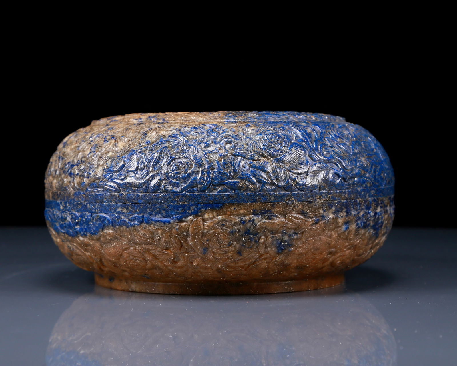 An Exquisite Lapis Lazuli Flower Pattern Box - 2