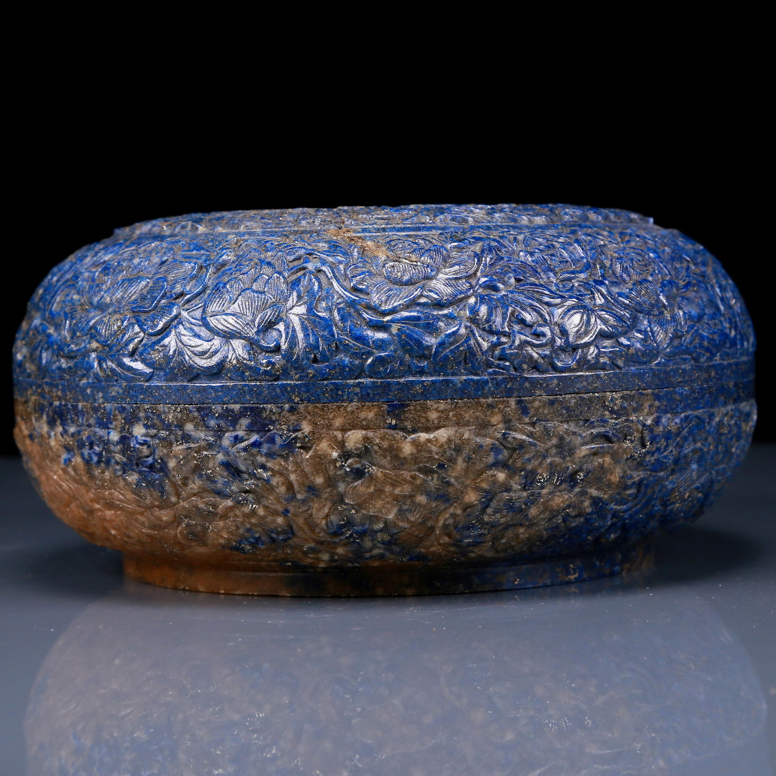 An Exquisite Lapis Lazuli Flower Pattern Box - 3