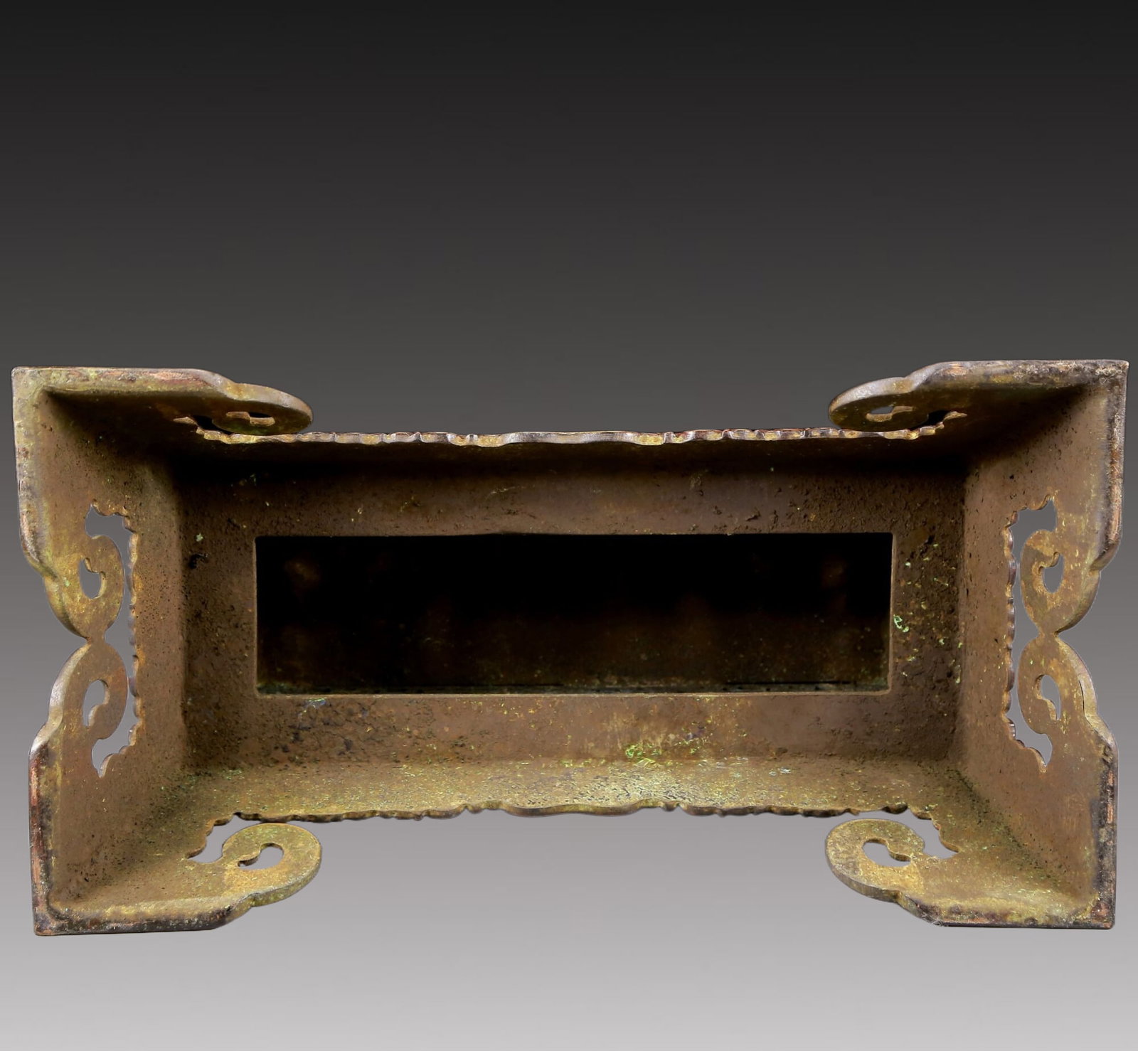 A Solemn Gilt Bronze Landscape Pattern Table Screen - 11