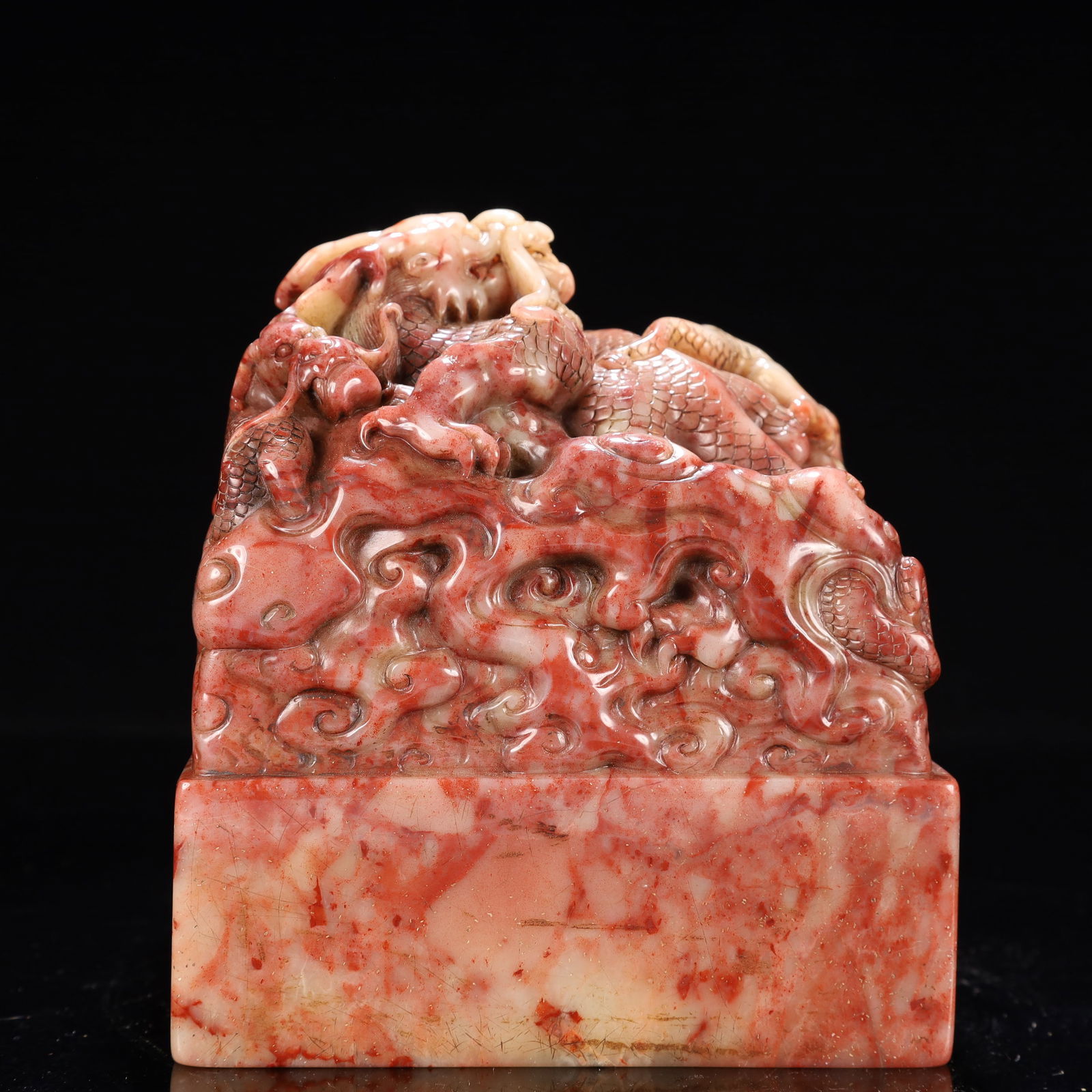 An Exquisite Shoushan Stone Dragon Pattern Seal - 6