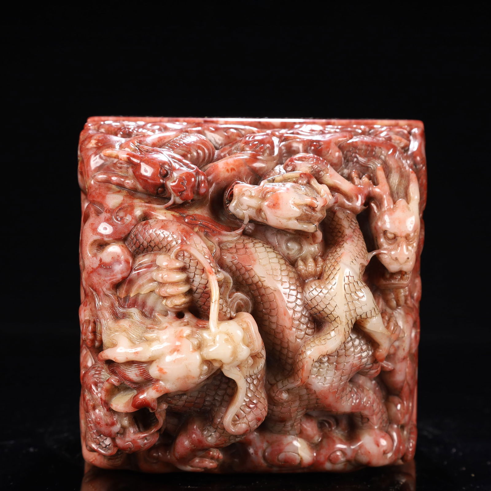 An Exquisite Shoushan Stone Dragon Pattern Seal - 7