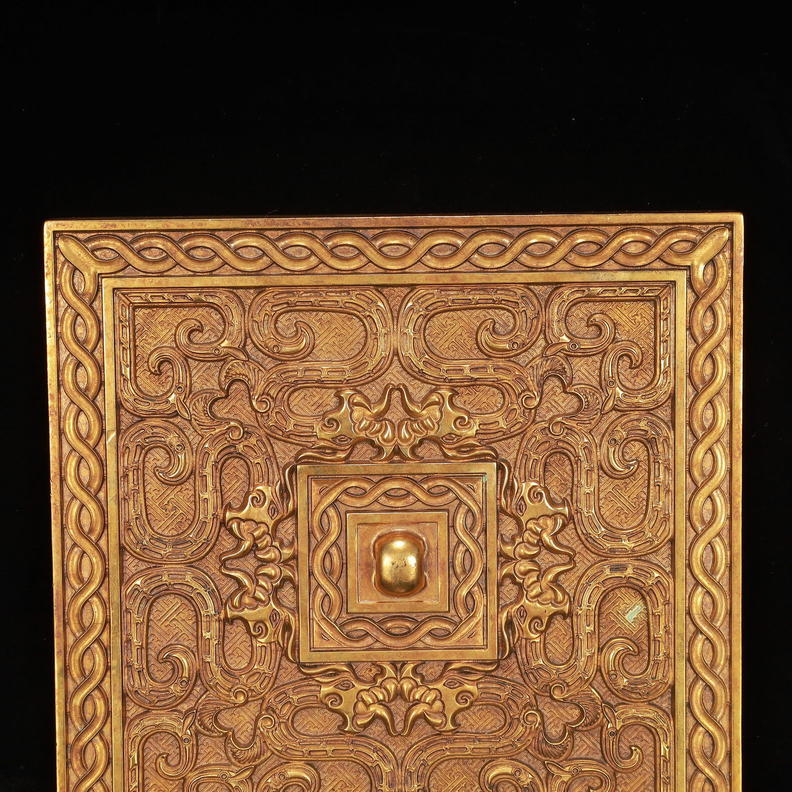 An Exquisite Gilt Bronze Dragon Pattern Mirror - 2