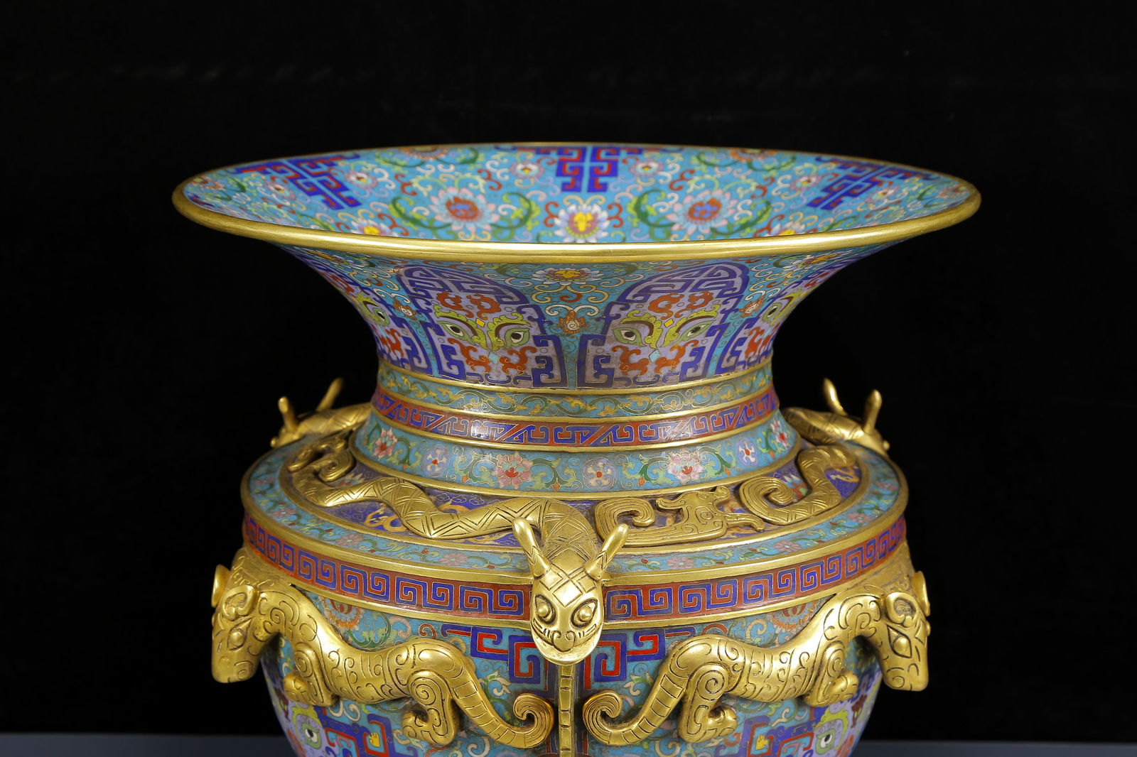 A Huge Cloisonne Beast-Face Pattern Vase - 2