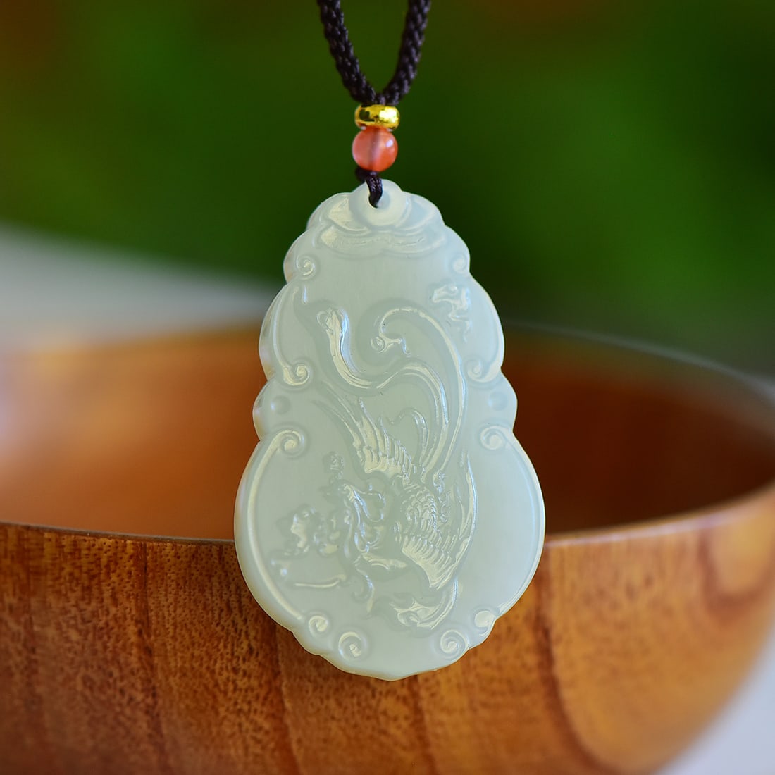 An Exquisite White Jade Phoenix Pattern Pendant - 3