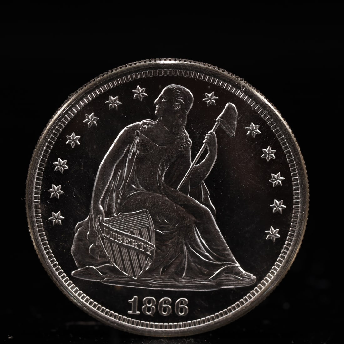 USA One Dollar 1866 Coin (1 of 2)