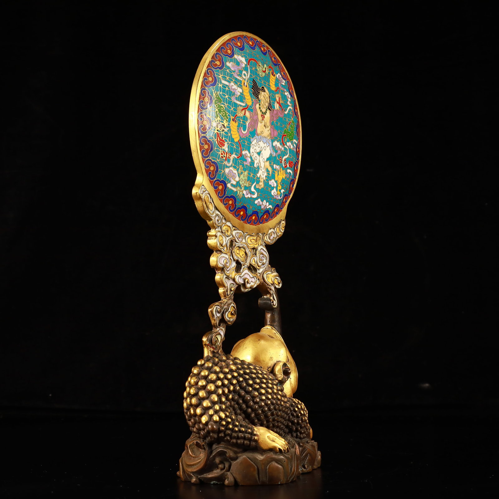An Exquisite Cloisonne Figure Pattern Screen - 10