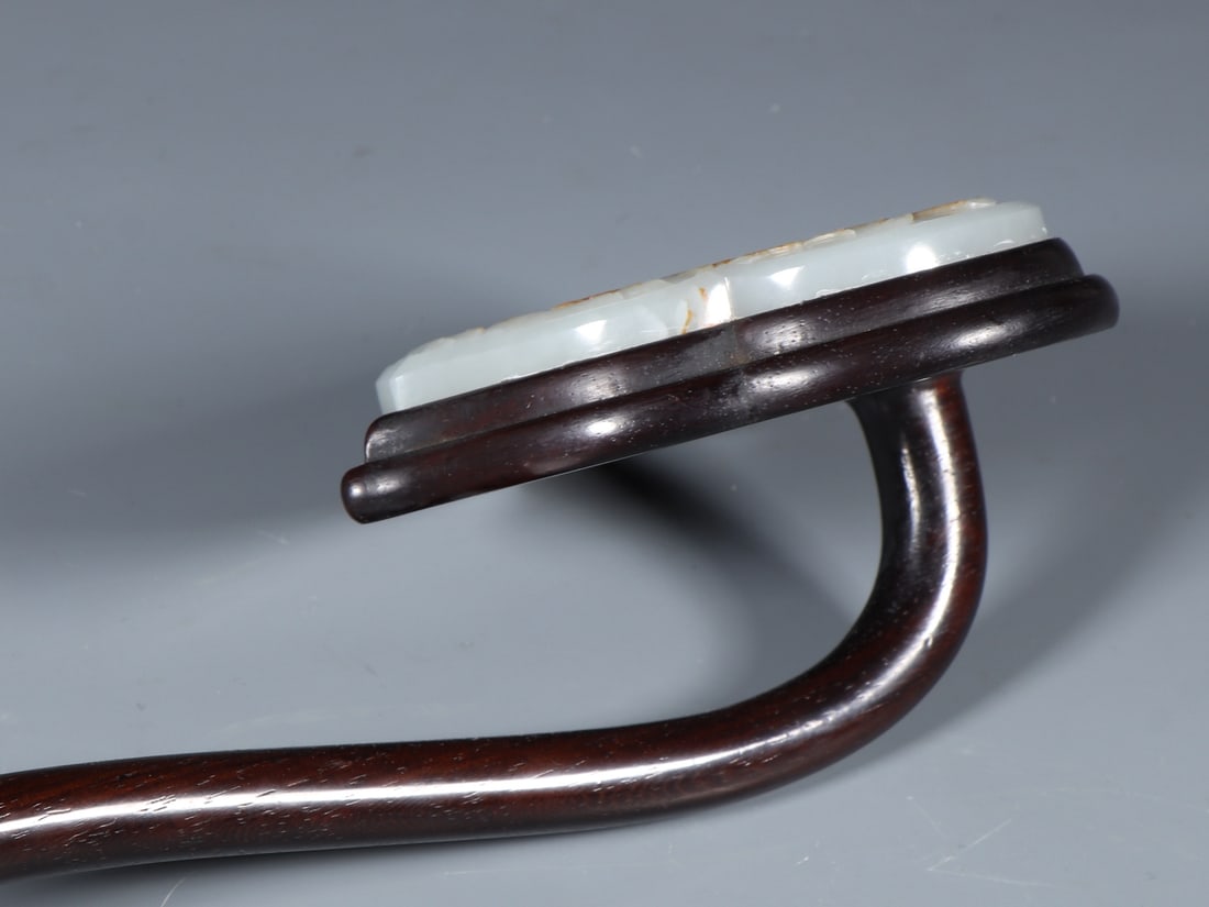 An Exquisite White Jade Phoenix Pattern Ruyi - 8