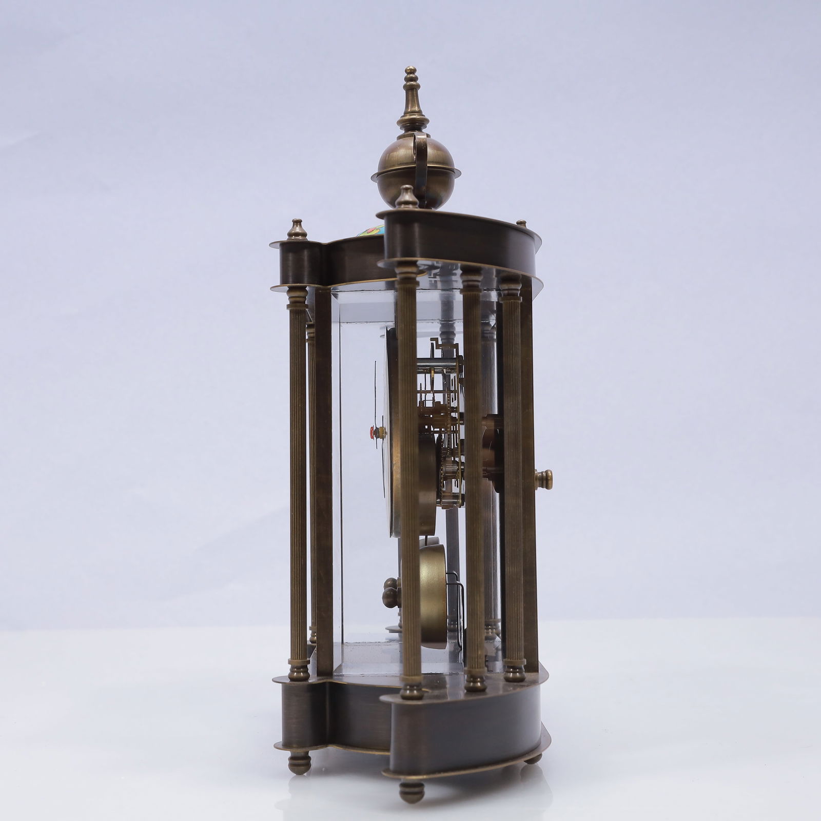 An Exquisite Cloisonne Flower Pattern Table Clock Ornament - 5