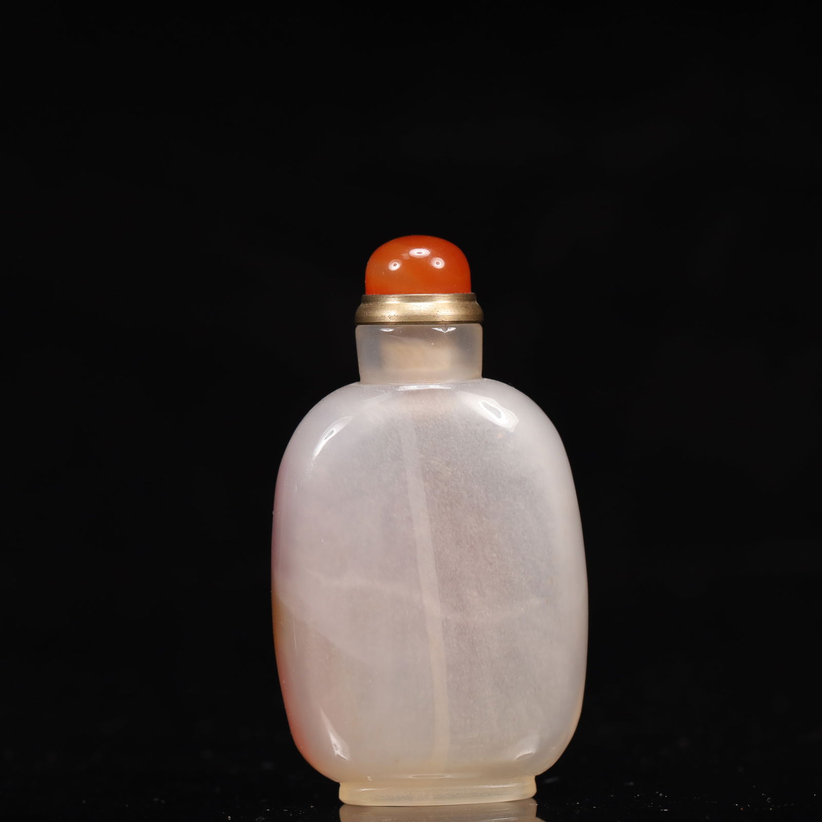 An Exquisite Agate Monkey and Peach Pattern Snuff Bottle - 5