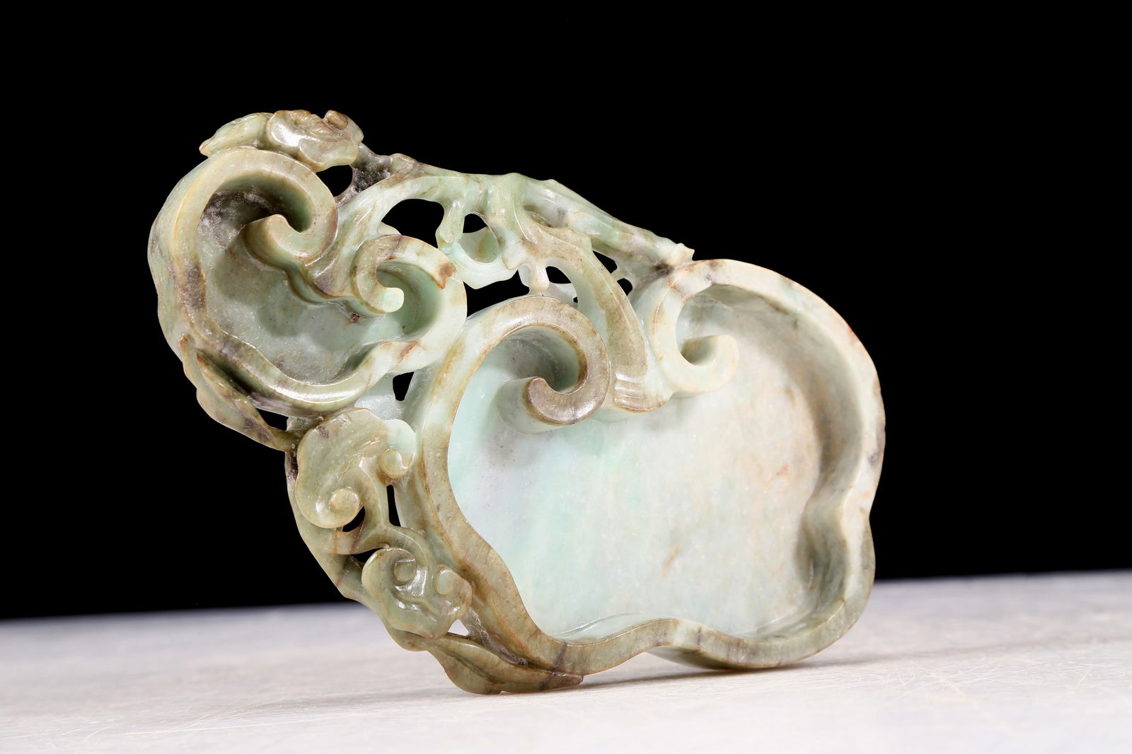 An exquisite jade ganoderma brush washer - 5