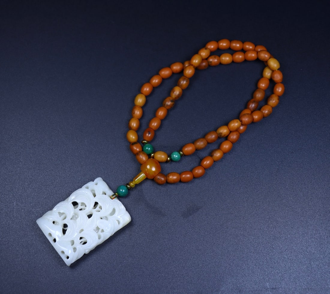 An Exquisite White Jade Crane Pattern Pendant - 5