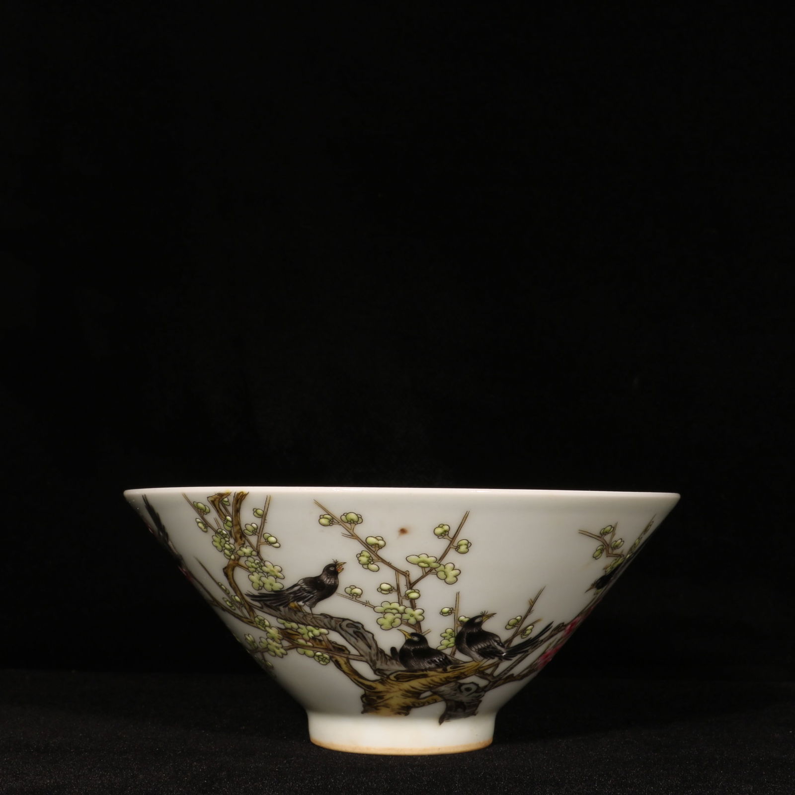 An Exquisite Enamel Flower and Bird Pattern Bowl (1 of 8)