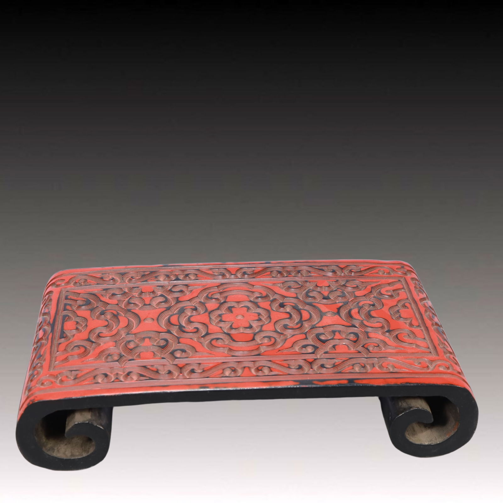 A Rare Wooden Lacquer Painted Color Flower Pattern End Table (1 of 5)