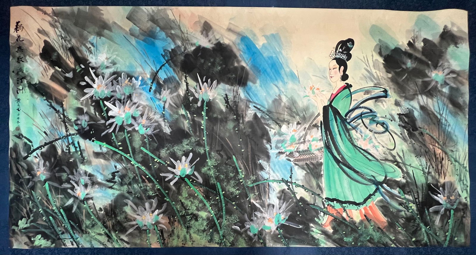 A Chinese Ink Painting of Figure and Story on Paper (1 of 8)